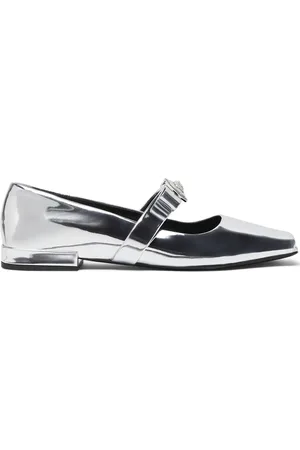 VERSACE Ballerine Gianni Ribbon metallizzate