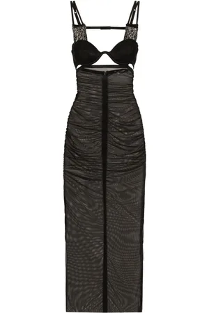 Dolce & Gabbana Abito midi semi trasparente