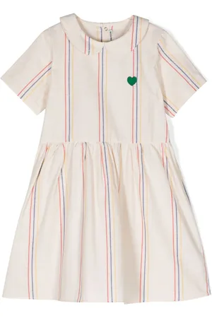 Mini Rodini Abito a righe con colletto Peter Pan