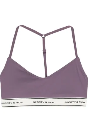 Sporty & Rich Reggiseno sportivo con banda logo