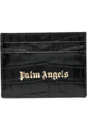 Palm Angels Portacarte con effetto pelle di coccodrillo