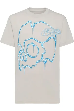 Philipp Plein T-shirt Dripping Skull con stampa