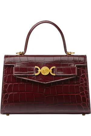 VERSACE Borsa tote con effetto coccodrillo