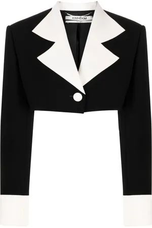 KIMHEKIM Giacca crop bicolore