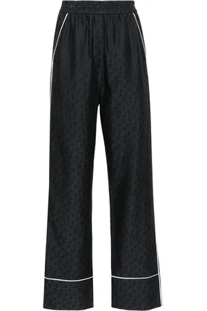 OFF-WHITE Pantaloni dritti con logo jacquard
