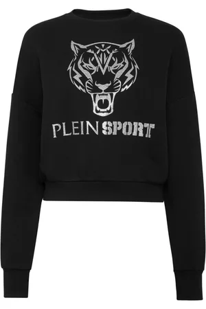 Philipp Plein Felpa con stampa crop