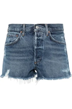 AGOLDE Shorts denim con bordo sfilacciato