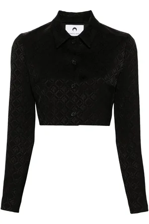 Marine Serre Giacca Moon Diamant crop jacquard