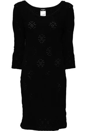 CHANEL Abito midi con scollo a barca 2000