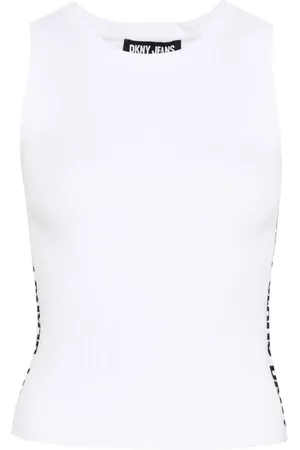 DKNY Top a coste con logo