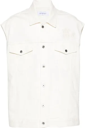 OFF-WHITE Gilet denim con ricamo