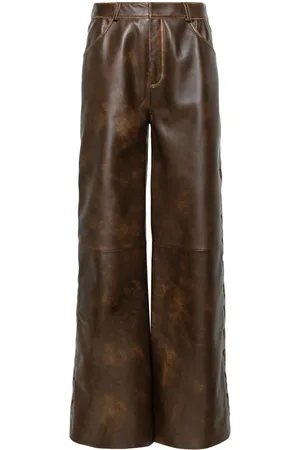 arma leder Pantaloni Nisida a gamba ampia