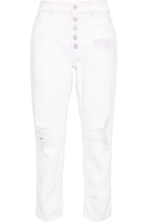 Dondup Jeans crop con effetto vissuto