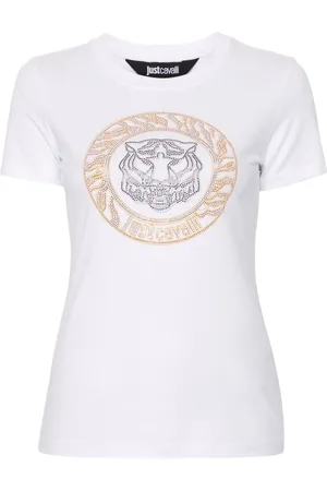 Roberto Cavalli T-shirt con stampa Tiger Head