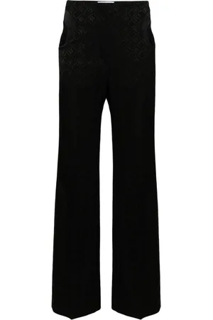 Marine Serre Pantaloni Moon Diamant jacquard