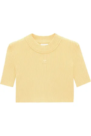 Courrèges Top corto a coste