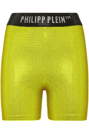 Philipp Plein Shorts metallizzati con logo