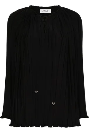 Lanvin Blusa a maniche lunghe con pieghe