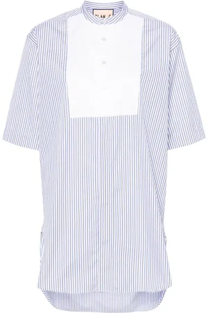 Plan C Camicia a righe con inserti