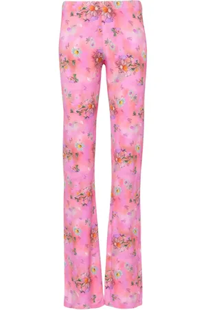 MACCAPANI Pantaloni Jaz svasati a fiori