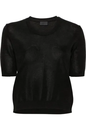Moncler Maglione a maniche corte con applicazione logo