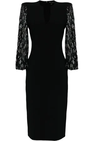Jenny Packham Abito midi The Swan con paillettes