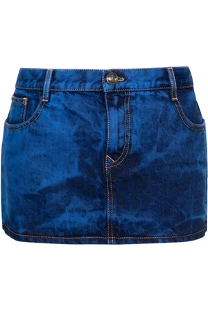 Vivienne Westwood Minigonna denim con fantasia tie-dye