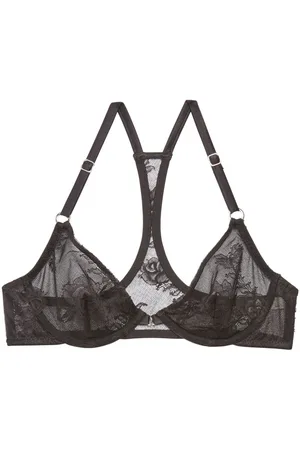 FLEUR DU MAL Reggiseno Bouquet in pizzo con scollo olimpionico sul retro