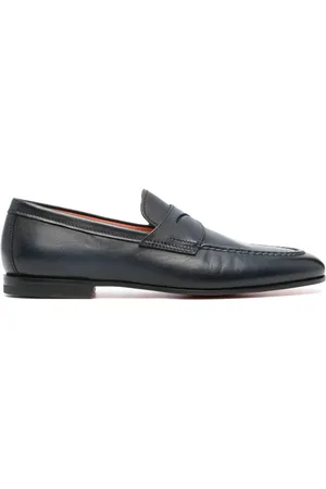 santoni Mocassini penny in pelle