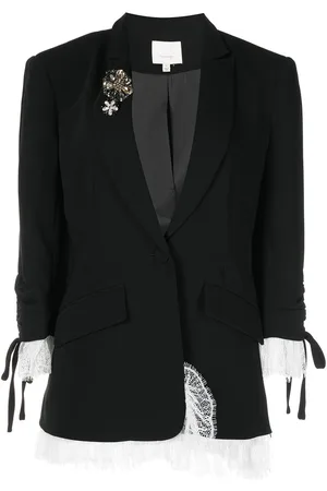 Cinq A Sept Blazer Roxie con bordo in pizzo