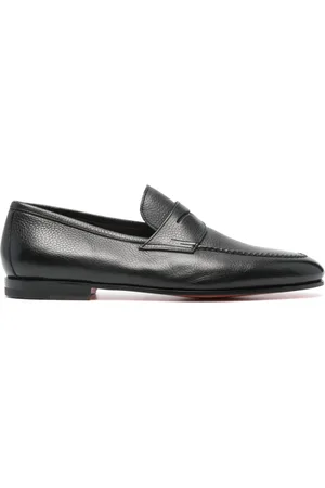 santoni Mocassini penny in pelle