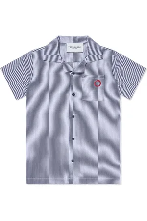 Trussardi Camicia a righe con ricamo