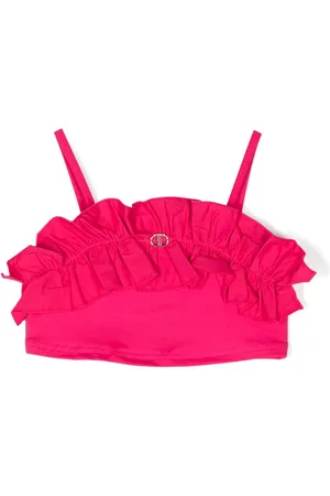 Twin-Set Top corto con ruches