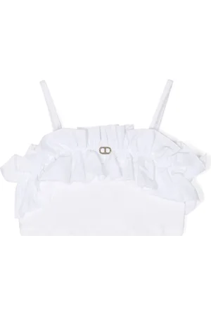 Twin-Set Top corto con ruches