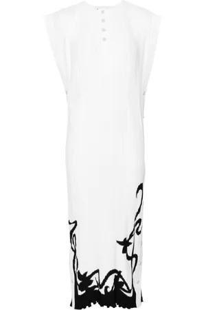 Lanvin Abito midi plissettato