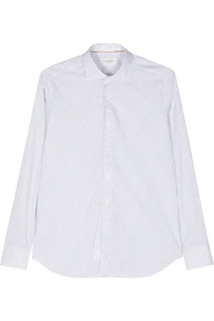 Tintoria Mattei Camicia con stampa geometrica