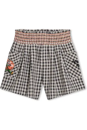 Kenzo Shorts a quadri con ricamo
