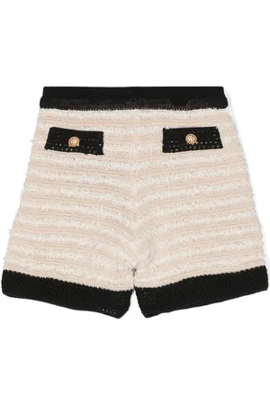 Balmain Shorts con bordi sfrangiati