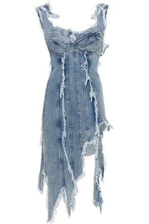 Natasha Zinko Abito corto denim con effetto vissuto