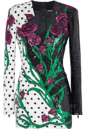 Balmain Abito corto con scollo a V