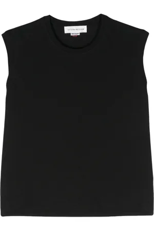 Victoria Beckham Top smanicato in cotone biologico