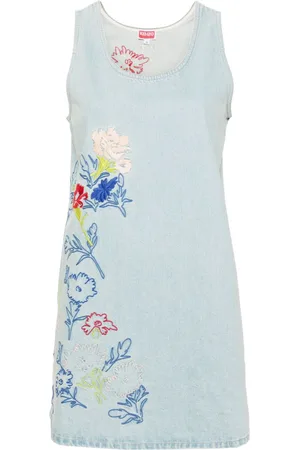 Kenzo Abito denim con ricamo