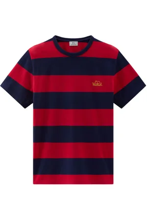 Woolrich T-shirt a righe con stampa