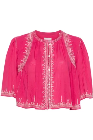 Marant Etoile Blusa Perkins con ricamo