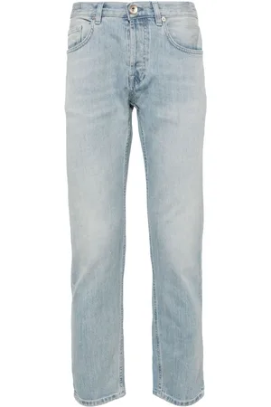 ELEVENTY Jeans dritti con effetto schiarito
