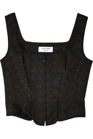Marine Serre Top con effetto jacquard Moon Diamant