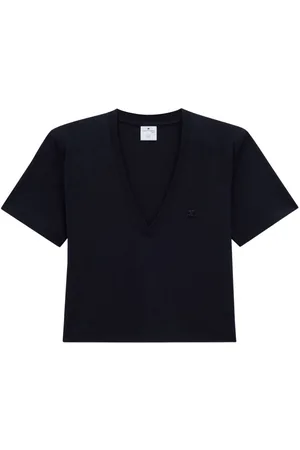 Courrèges T-shirt con applicazione logo