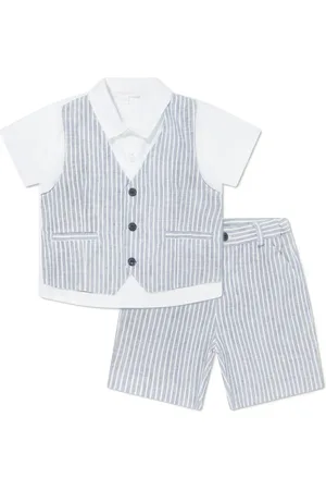 PATACHOU Set con camicia e shorts a righe