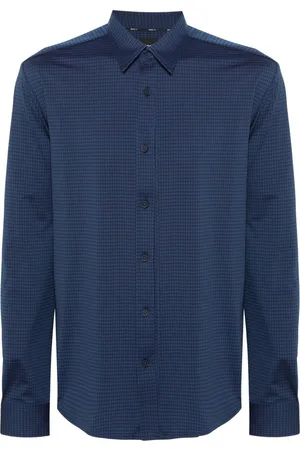 HUGO BOSS Camicia con motivo jacquard