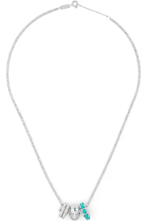Adina Reyter Collana Space Cowboy Big Bead in sterling con diamanti